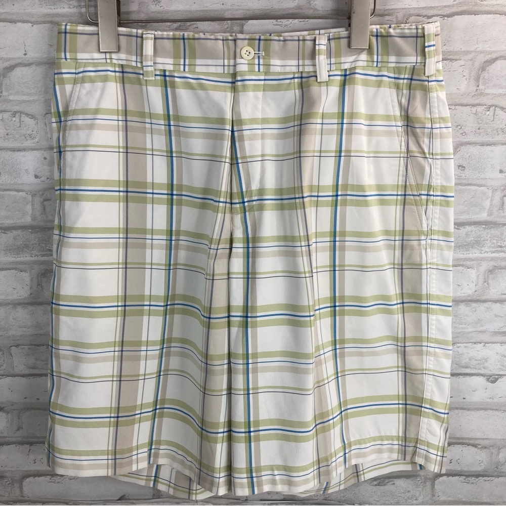 Nike Golf Mens FIT DRY Plaid Shorts Size 34